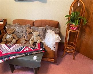 Bamboo Plant Stand, Vintage Love Seat