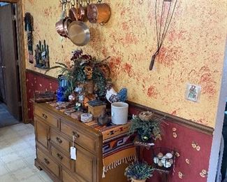 Copper Pans, Pan Rack, Home Decor