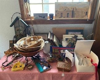 Native American Baskets, Wall Hangings, Knick Knacks