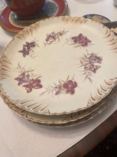 antique violet luncheon plates