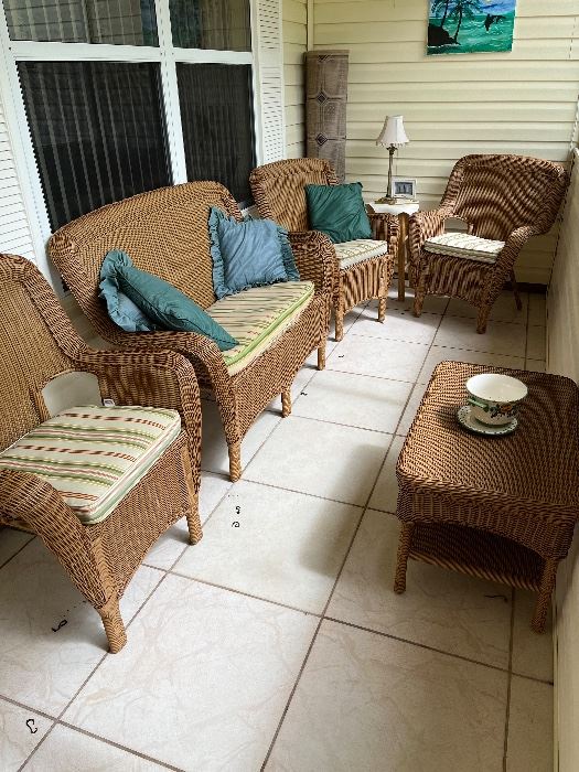 Wicker Rattan Patio Set