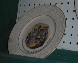 Crown DeVon Staffordshire England  plate ' Nearer & Closer to our hearts be the Christmas Spirit'