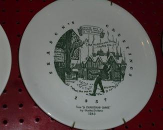 Seasons Greetings plate 1957