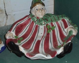 Fitz & Floyd 1993 clown candy dish