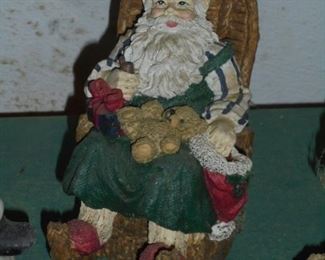 Cast Santa rocking chair musical