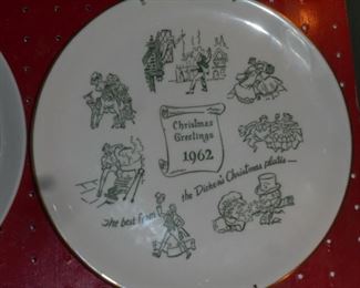 Christmas Greeting plate 1962 Hample Equipment Co.
