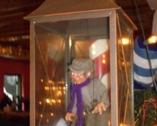 String puppet Tiny Tim  in lantern display