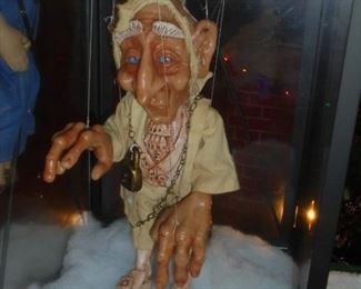 String puppet Christmas Past in lantern display