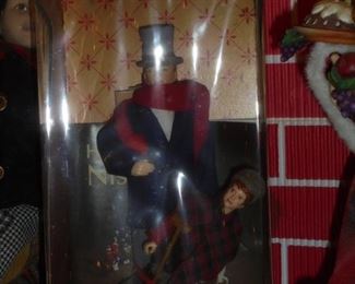 NIB Peggy Nisbet doll Bob Cratchit & Tiny Tim