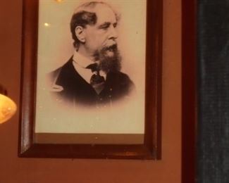 Framed picture of Charles Dickens 