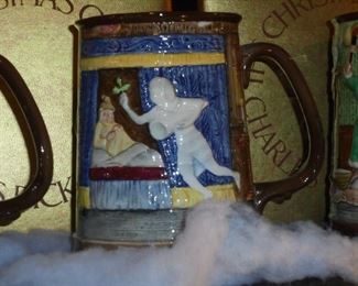 Collectable tankards:  2nd ghost visits Scrooge w/coa 2398/1500  1976 w/coa