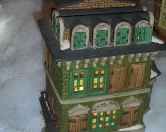 Dickens Village Series - The flat of Ebenezer Scrooge lit
