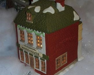 (2) Dept 56 The Flat of Ebenezer Scrooge lit