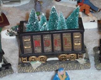 (2 sets)  St Nick square 3 pc train set  tree car