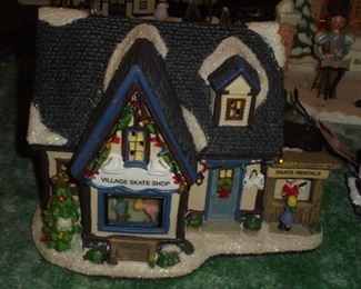 Village skate shop lit