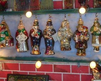 Vintage glass blown ornaments