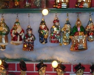 Vintage glass blown ornaments