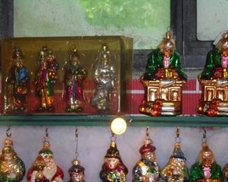 Vintage glass blown ornaments