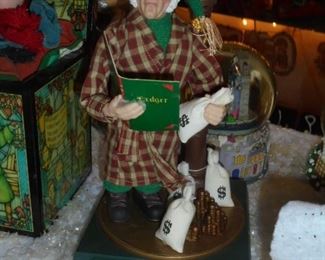 Mechanical Scrooge w/money bags 