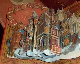 Signed Chuck Fisher pop up Christmas Carol book