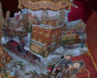 Signed Chuck Fisher pop up Christmas Carol book