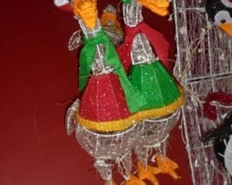 Lit yard paair geese