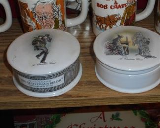 2 porcelains A gentleman's Relish & A Christmas Carol