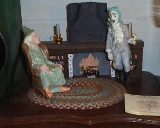 1982 Scrooge & ghost at fireplace