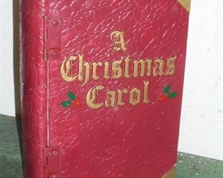 Red Christmas Carol book candle