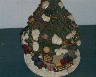 Cast opening tree w/toys inside