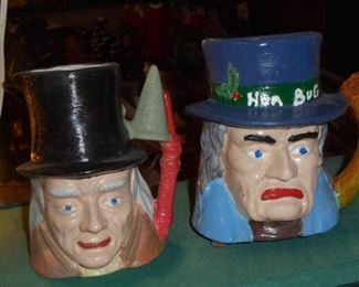 5 Scrooge head mugs