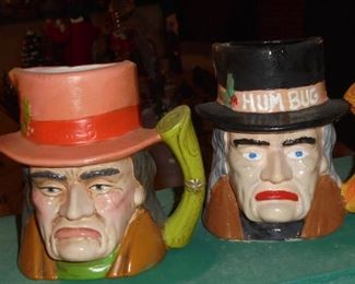 5 Scrooge head mugs