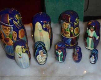 Golden Cockerel nesting dolls A Christmas Carol (9 pcs)