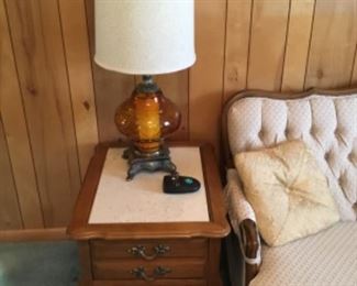 End table with lamp