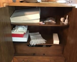 Inside of  Thomasville cabinet/chest with drawers