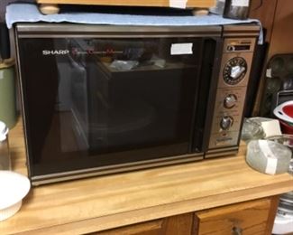 Sharp microwave in kitchen 