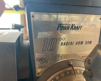 Powr-Kraft 10” Radial Arm Saw