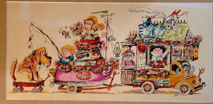 Dr Pepper Fiesta Float original illustration