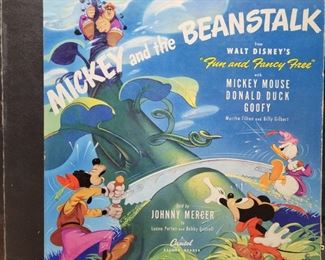 Vintage booklet and record Mickey and the Beanstock