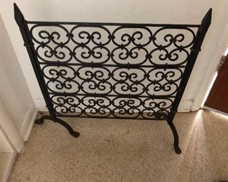 Wrought iron fireplace screen 
Very vintage $50