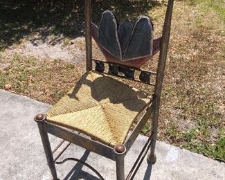 Hand made steel chair $60