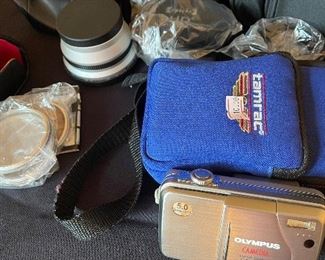 Camera lenses and olympus camera with case