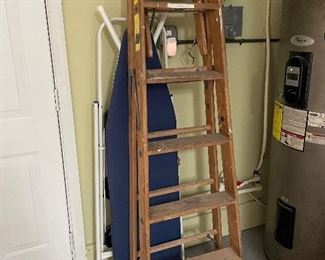 wooden ladder (ironing board not for sale)