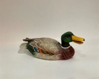 Painted duck figurine