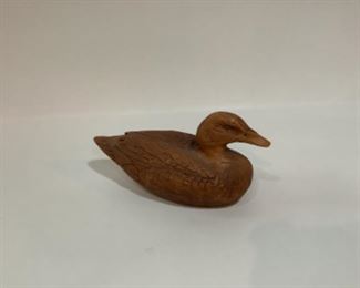 Carved wooden duck