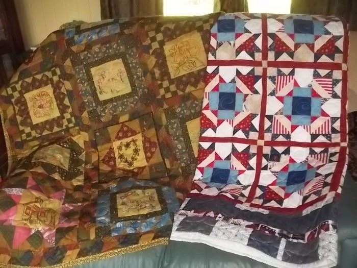 new, never used artisan quilts