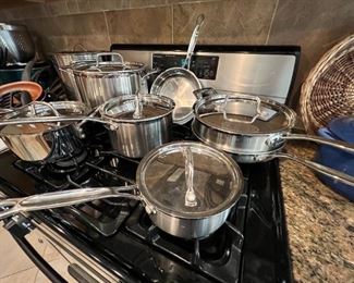 CUISINART POTS AND PANS, LIKE NEW