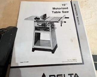 DELTA 10" MOTORIZED TABLE SAW