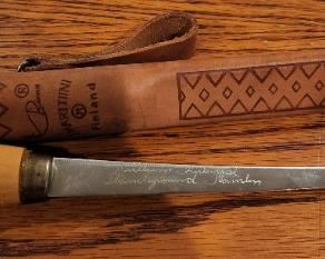 Case: Fishing Finland Engraved Filet knife with case.