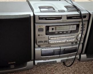 Electronics:  Aiwa CA-DW735M Stereo System/Boombox with High Speed Dubbing Cassette/CD.